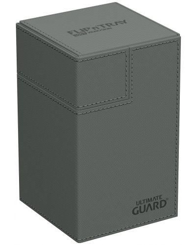 Κουτί καρτών  Ultimate Guard Flip`n`Tray 100+ XenoSkin - Monocolor Grey (100+τεμ) - 1